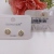 S925 silver needle round small earring copper plated gold set 4A zircon simple fashion high quality accessories