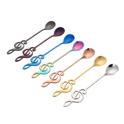 The Spoon304 Stainless Steel Note Spoon Coffee Spoon Stirring Spoon Mug Spoon Music Bar Ice Bar Spoon