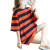 2020 chun xia pure cotton loose sleeve big web celebrity stripe T-shirt female 95 cotton 5 spandex