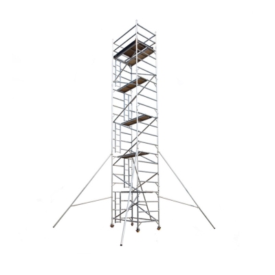 EN10040 aluminum alloy moving scaffold with single and double width moving frame height 3, 5, 7, 9, 11, 13 meters