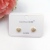 S925 silver needle heart-shaped small earring copper plated gold set 4A zircon simple fashion high quality accessories