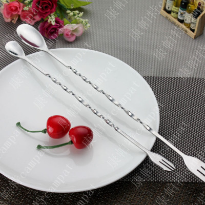 Stainless Steel Bar Barter Stirring Rod Long Spoon 9/12 Inch Spoon Soup Short Cocktail Spoon Specialty Stirrer