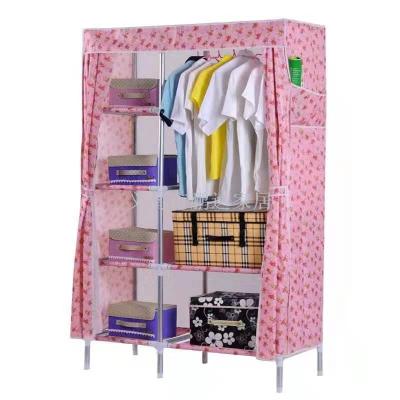 Cloth cabinet, Korean Edition, moisture-proof and reinforced wardrobe, 25cm thick steel tube frame, simple Oxford cloth 