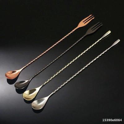The Spoon New Stainless Steel Bar Replacement Spoon Cocktail Stirrer Milk Tea Spoon Cocktail Bar Coffee Drink Stir