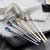 The Spoon304 Stainless Steel Long Handle Coffee Stirring Ice Spoon Colorful Ice Spoon Korean Gold-Plated Square Spoon