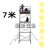 EN10040 aluminum alloy moving scaffold with single and double width moving frame height 3, 5, 7, 9, 11, 13 meters