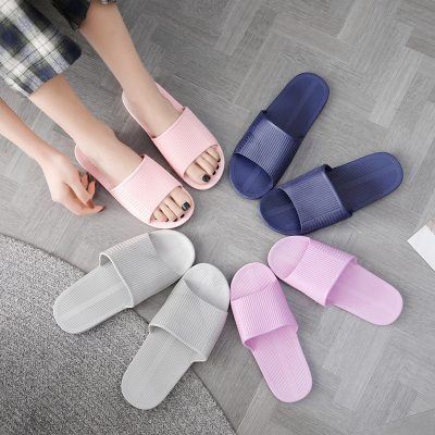 [stock] domestic slippers female household bathroom bath non - slip slippers male couples flat sandals wholesale