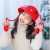 Children a pinch of rabbit ears will move the fisherman's hat Children's qiu dong Korean version sweet and lovely fur warm winter hat