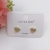 S925 silvery needle scallop earring, copper plated, set with 4A zircon, simple, fashionable and of high quality