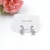 S925 silver needle dancing girl earring copper plated genuine gold set 4A zircon simple fashion high quality accessories