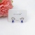 S925 silver needle pine ball small earring copper plated genuine gold set 4A zircon simple fashion high quality jewelry
