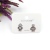 S925 silver needle robot small earring copper plated gold set 4A zircon simple fashion high quality accessories