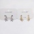 S925 silver needle dancing girl earring copper plated genuine gold set 4A zircon simple fashion high quality accessories