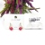 S925 silver needle red garnet pearl earring copper plated genuine gold set 4A zircon simple fashion high quality jewelry