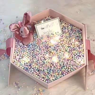 Colorful macaron foam ball gift box decoration