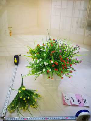Factory direct sales 5 head spring grass all over the sky simulation flower artificial flower