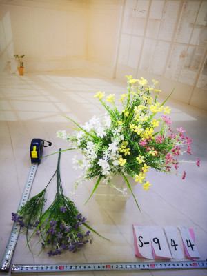 Manufacturers direct 5 head bamboo leaf foam 3 fork grass imitation flowers artificial flowers