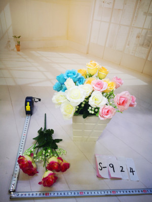 Manufacturers direct 5 first 6 flower wave rose imitation artificial flowers