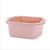 Kitchen multifunctional asphalt water basket double plastic vegetable basin household oblong wash fruit basket fruit plate wash basket