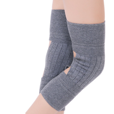 Open back cashmere knee pads