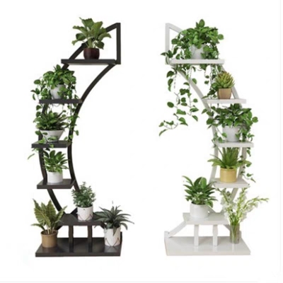 Flower Stand Household Plate Indoor Flower Stand Balcony Living Room round Storage Rack Iron Multi-Layer Floor Type A619