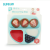 Bumkins Baby Silicone Plate Children's Integrated Smiling Face Tableware Baby Compartment Solid Food Bowl Snack Catcher