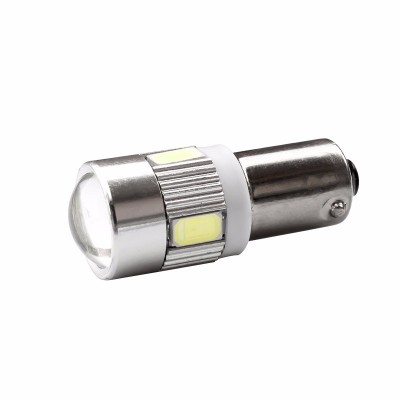 Factory Direct Sales Car Lamp 12V BA9s 6Led with Transparent Mirror 5630smd Highlight Driving Lamp Instrument Bulb
