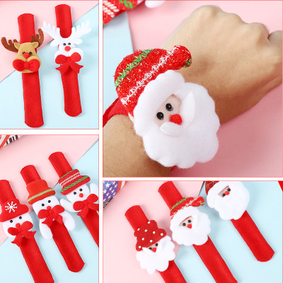 Christmas Slap Bracelet Christmas Small Gifts Event Gifts Santa Claus Elk Slap Bracelet Party Supplies Gifts
