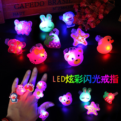 Flash Soft Rubber Ring Luminous Ring Flashing Finger Light Flash Finger Light Christmas Flash Toy Stall