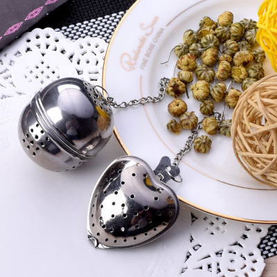 Factory Supply Heart-Shaped with Chain Stainless Steel Tea Clip/Tea Compartment/Tea Strainer/Weibao Tea Strainer