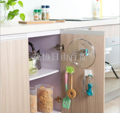 Kitchen double-adhesive multi-purpose sponge storage rack sundry rack cabinet wall-mounted pot cover shelf stock