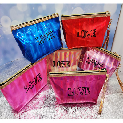 Factory Direct Sales Travel Waterproof Skincare Storage Bag Color PVC Colorful Leather Cosmetic Bag Customized