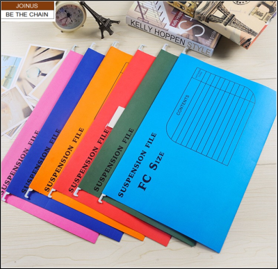 A4  Plastic clear Tabs and Blank Inserts Kraft Paper stationery  Hanging Suspension File Folders AF-2100