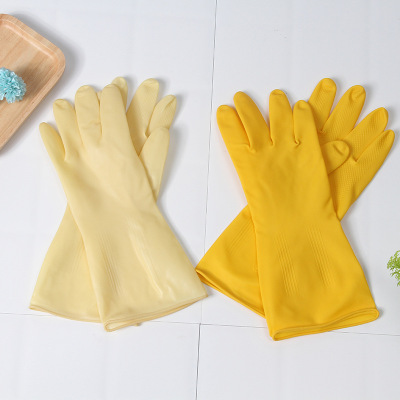 Factory Direct Sales Beef Tendon Latex Gloves Dishwashing Elastic Household Gloves Non-Slip Waterproof Adhesive Leather Gloves Wholesale