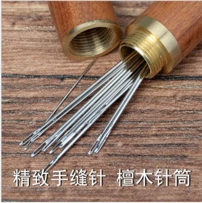 Sandalwood cylinder fine quality needle sewing needle household hand sewing needle hand - embroidered quilts steel needle clothing sewing thread