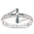 Rongyu Diamond Light Elegant Blue Diamond Cross Ring Exquisite Filigree Design European and American Bride Jewelry