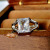 Rongyu Wish Popular Four-Claw Square Shining Zircon Ring European and American Women's Elegant Bridal Wedding Diamond Ring