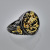 Rongyu Wish Cross-Border Hot Sale Men's Gold-Plated Two-Color Ring Domineering Creative Chinese Dragon Bright Black Gold Hand Ornament
