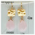 Rongyu European and American Fashion 14K Gold-Plated Elegant Earrings Female Korean-Style Simple Natural Pink Spar High-End Ear Pendant