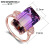 Rongyu EBay AliExpress Foreign Trade Hot Selling Colorful Gem Jewelry Wholesale Exaggerated and Personalized Micro Inlaid Tourmaline Ring