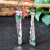Rong Yu Wish Hot Selling Style S925 Vintage Thai Silver Sickle Serrated Ear Pendant Inlaid Green Chalcedony Creative Earrings
