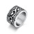 Rongyu Cross-Border Hot Punk Style European and American Classic Carved Men's Ring Plated 925 Vintage Silver Exaggerated Ring