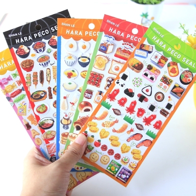 Album Decoration Source Material Tools Japanese Transparent Japanese Paper Hand Account Attractive Food Sushi Candy Ice Cream Sticker