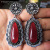 Rongyu Wish Hot Sale New Marcasite Silver Earrings European and American Vintage Inlaid Ruby Exaggerated Earrings Exclusive for Cross-Border