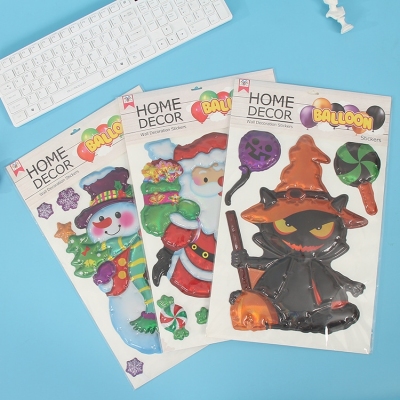 Foreign Trade Export New Customized Holiday Stickers Halloween Stickers Christmas Stickers Children Waterproof Cartoon Stickers