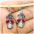 Rong Yu Wish Hot Selling Style Inlaid Colorful Crystal Diamond Moonstone Earrings European and American Fashion Drop Pear-Shaped Ear Pendant