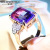 Rongyu EBay AliExpress Foreign Trade Hot Selling Colorful Gem Jewelry Wholesale Exaggerated and Personalized Micro Inlaid Tourmaline Ring