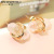 Rongyu 2019 New Korean-Style Chic and Unique Jewelry Six-Edge Prism-Shaped Bright Crystal Shiny Women's Ear Studs