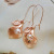 Rongyu 2019 fashion creative orchid bud crystal earrings cross-border new rose-gold-plated leaf earrings