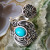 Rongyu Wish Popular Creative Flower Plated 925 Marcasite Ring European and American Retro Turquoise Eye-Catching Ring